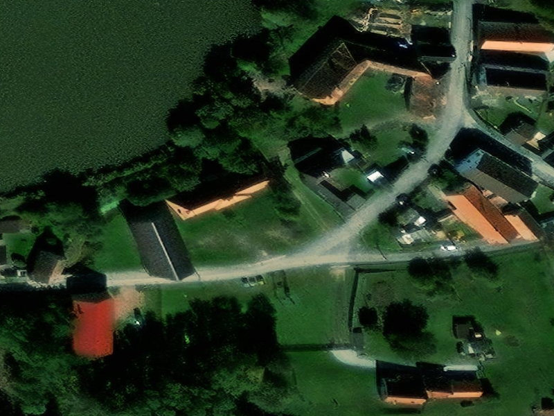Shadowed Barns Near Plzeň Waters