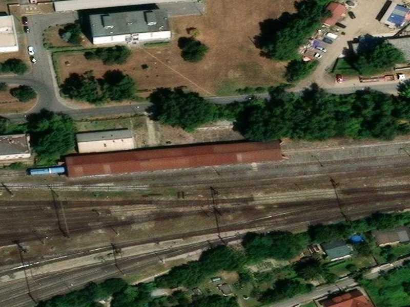 Blue Engine Under Senec Canopy