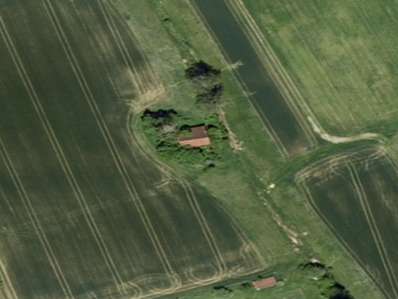 Isolated Red-Roofed House in Donauwörth Fields